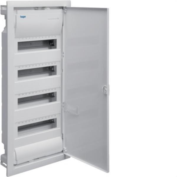 HAGER VU48EP Caja empotrar con 48 módulos 4 filas golf VU puerta opaca blanca