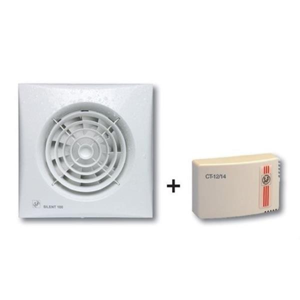 S & P 5210606300 Kit extractor baño SILENT-100 CZ 12V+CT-12/14R