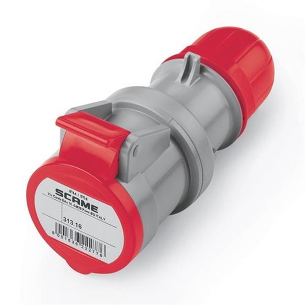 SCAME 313.1646 Prolongador IP44 3P+T 16A 380-415V borne tornillo