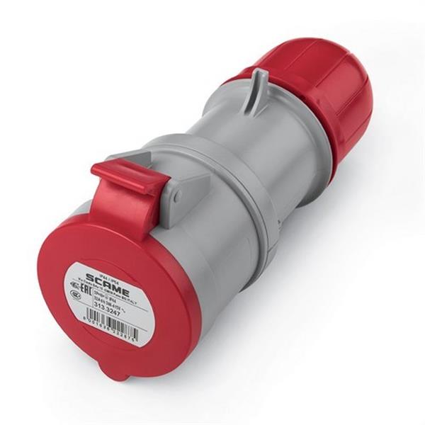 SCAME 313.3247 Prolongador IP44 3P+N+T 32A 346-415V tornillo