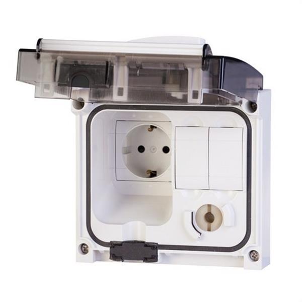 SCAME 409.0407 Base enclavamiento OMNIAPLUS IP56 2P+T 250V
