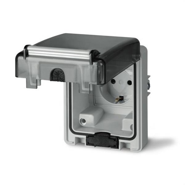 SCAME 570.6407 Base DOMOPLUS 16A 250V alemán 70x87mm