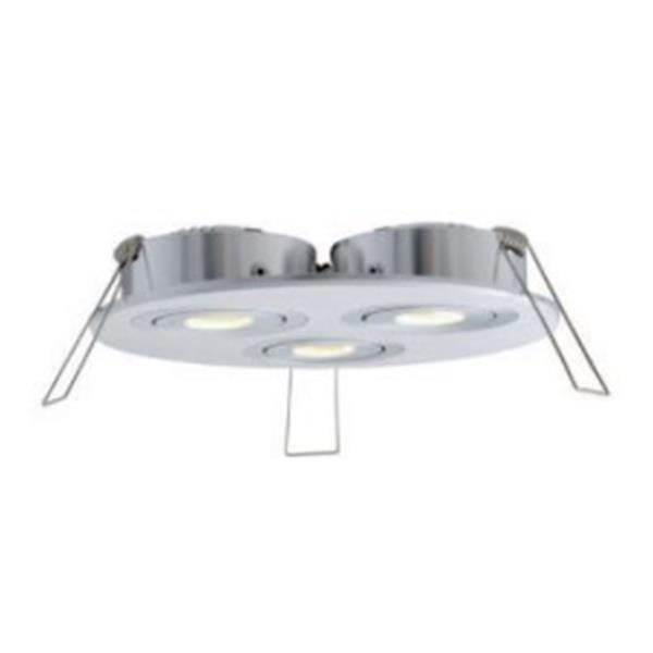 LUMOLUCE L05300R3 Luminaria chapa redondo para 3 módulo diámetro 120mm