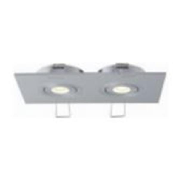 LUMOLUCE L05300RT2 Luminaria chapa rectangular para 2 módulo 142x80mm