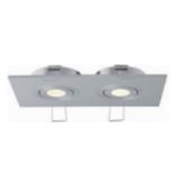 LUMOLUCE L05300RT2W Luminaria chapa rectangular para 2 módulo 142x80mm blanco