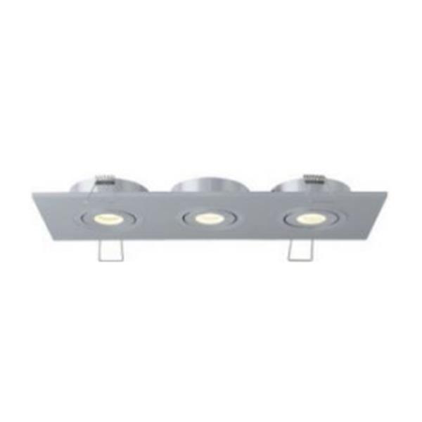LUMOLUCE L05300RT3 Luminaria chapa rectangular para 3 módulo 204x80mm