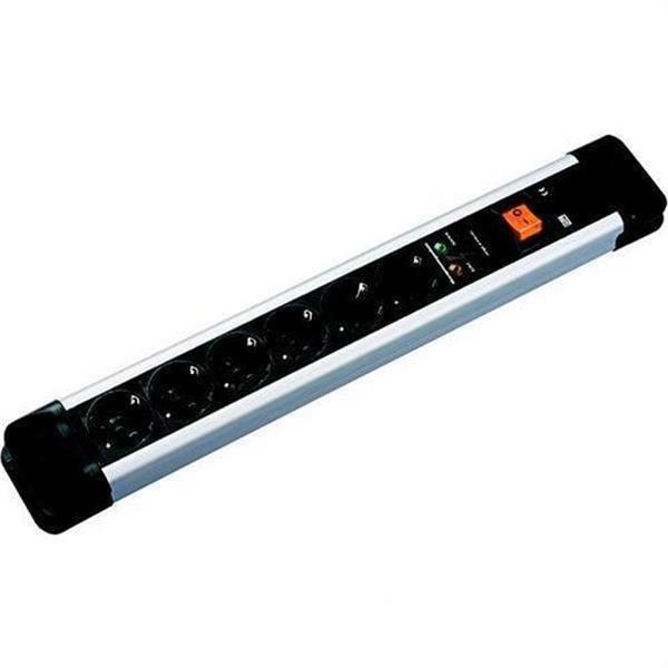 BACHMANN 330104 Base 6 tomas con interruptor contra sobretensión PVC
