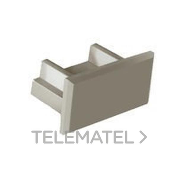 LUZ NEGRA 19.001 Tapa sin agujero para varios modelos perfil plástico gris