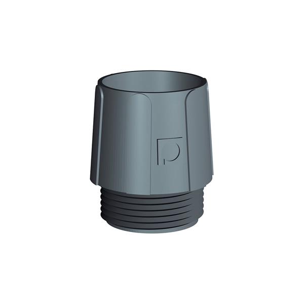 PEMSA 30011160 Racor P recto de poliamida para montaje de tubos flexibles, M16(DN 9). En color Gris RAL 70
