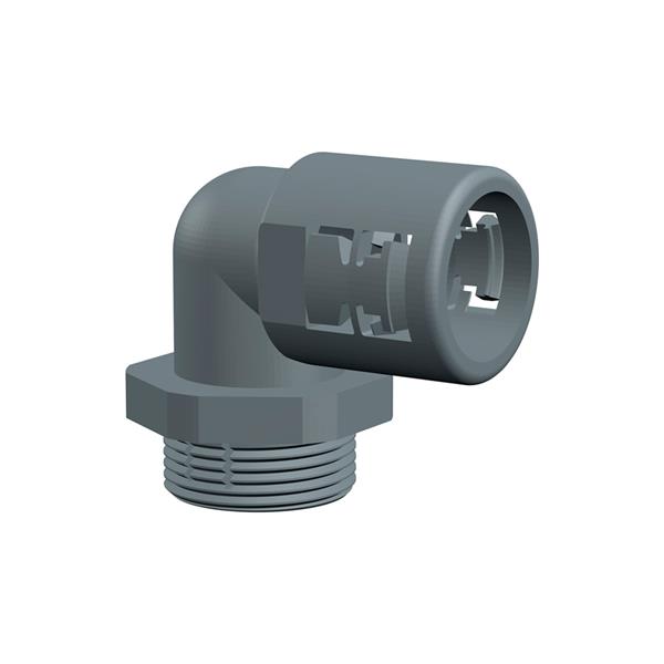 PEMSA 31042420 Racor RA ángulo 90° de poliamida con rosca exterior para tubos flexibles de la gama Pemsafl