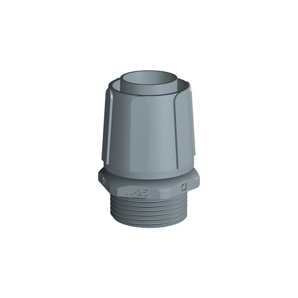 PEMSA 35011630 Racor RGp giratorio, de poliamida para montaje de tubos flexibles, M63(DN48). En color Gris