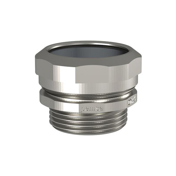 PEMSA 37031400 Racor metálico RMT para conexión de tubos rígidos metálicos a cajas, M40(DN40) acabado lató
