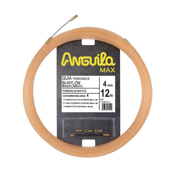 ANGUILA 15240012 Pasacables ANGUILA MAX PURE 4mm nylon salmón 12m