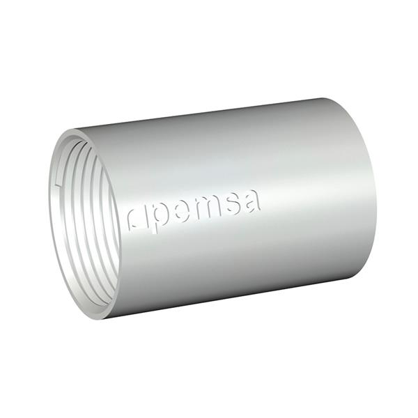 PEMSA 55004040 Manguito roscado para la conexión de tubos RR, M40 acabado electrocincado EZ.