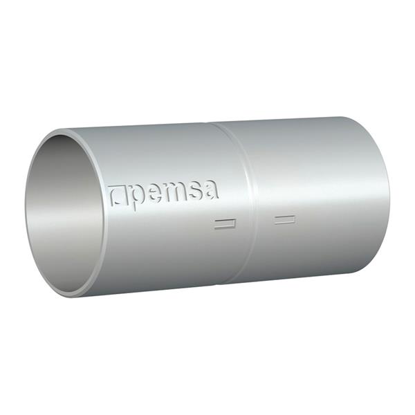 PEMSA 55006025 Manguito enchufable para la conexión de tubos RL, DN25 de acero en acabado electrocincado E