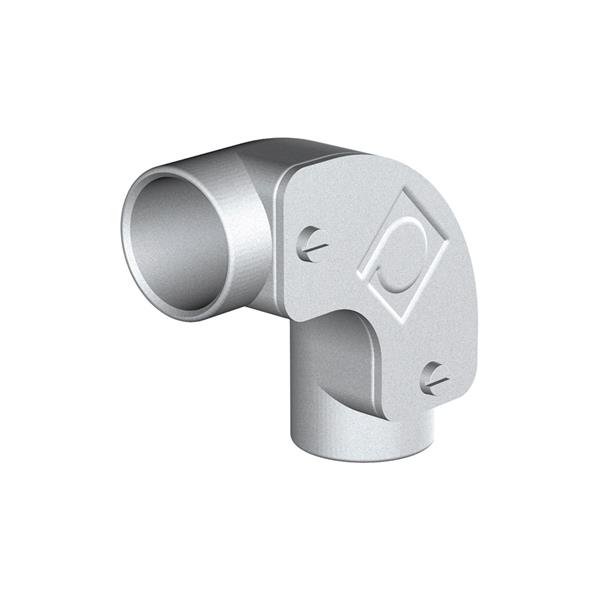 PEMSA 55071016 Codo 90° enchufable con tapa registrable para la conexión de tubos RL, DN16 acabado alumini