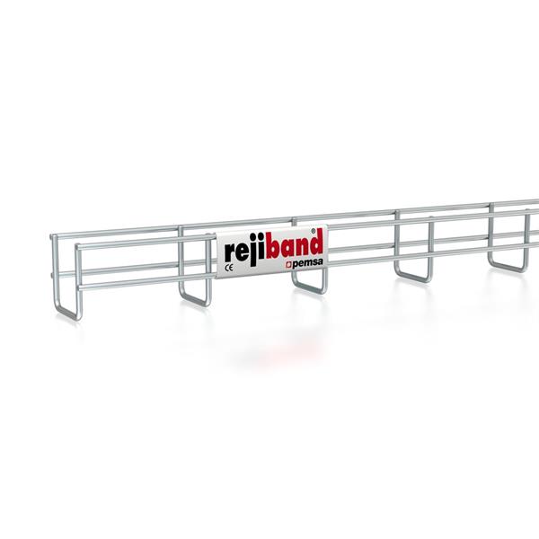 PEMSA 60212060 Bandeja de rejilla Rejiband altura 60 mm y ancho 60 mm con borde de seguridad, en acero, ac