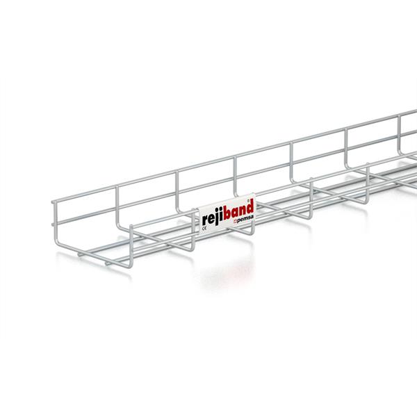 PEMSA 60212150 Bandeja de rejilla Rejiband altura 60 mm y ancho 150 mm con borde de seguridad, en acero, a
