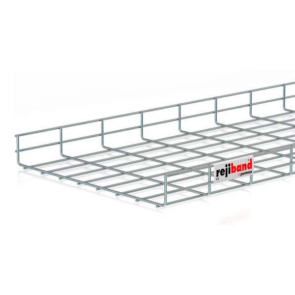 PEMSA 60212400 Bandeja de rejilla Rejiband altura 60 mm y ancho 400 mm con borde de seguridad, en acero, a