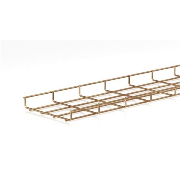 PEMSA 60221200 Bandeja de rejilla Rejiband altura 35 mm y ancho 200 mm con borde de seguridad, en acero, a