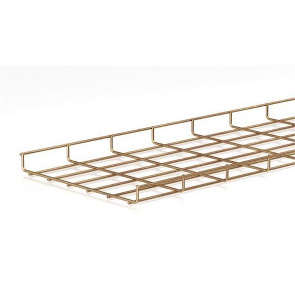 PEMSA 60221300 Bandeja de rejilla Rejiband altura 35 mm y ancho 300 mm con borde de seguridad, en acero, a