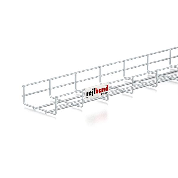 PEMSA 60232150 Bandeja de rejilla Rejiband altura 60 mm y ancho 150 mm con borde de seguridad, en acero, a