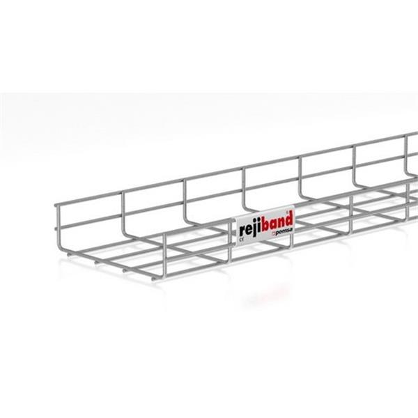 PEMSA 60232200 Bandeja de rejilla Rejiband altura 60 mm y ancho 200 mm con borde de seguridad, en acero, a