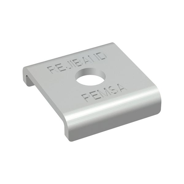 PEMSA 64010062 Placa unión para fijación de bandejas Rejiband, en acero, acabado electrocincado EZ
