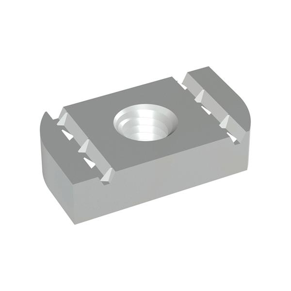 PEMSA 67010056 Tuerca rail M 8 para railes, soportes y péndulos en instalaciones de bandejas, en acero, ac