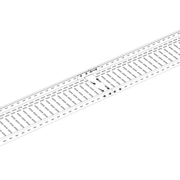 PEMSA 71020300 Unión central para tramos de bandeja de chapa Pemsaband® e Inducanal®, ancho 300 mm, en ace