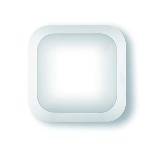 FENOPLASTICA 8323 B LED/DET Aplique cuadrado policarbonato led 4000K detector blanco