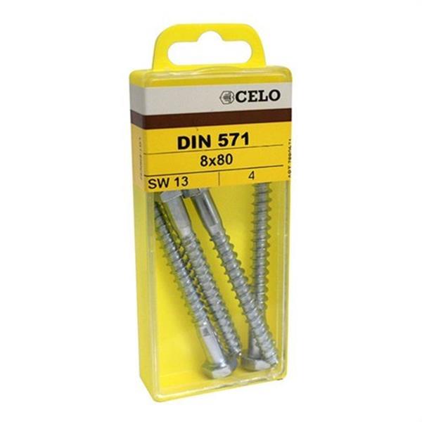 CELO 4840933 Juego de tornillos hexagonal DIN933 4,8 M8x40 cincado (20 unidades)