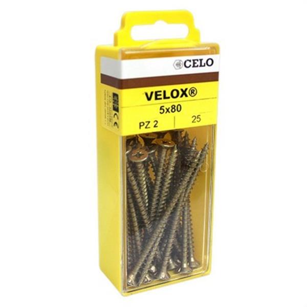 CELO 4B4540VLOX Juego de tornillos madera VELOX 4,5x40mm bicromatado (75 unidades)