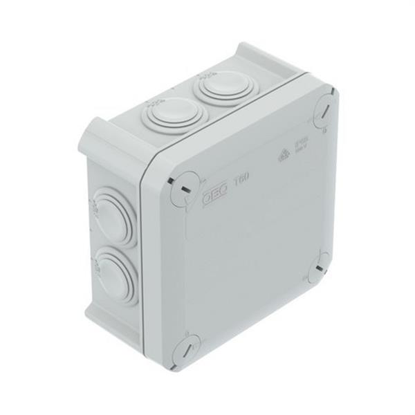 OBO-BETTERMANN 2007061 Caja derivación T60 114x114x57 cono entrada polipropileno libre de halógenos gris