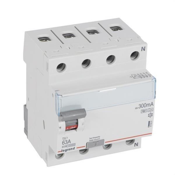 LEGRAND 411821 Interruptor TX3 ID 4P D 63A 300MA A-HPI