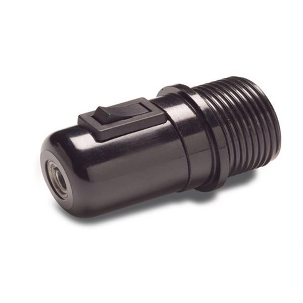 FAMATEL 165 Portalámparas E27 con interruptor de color negro
