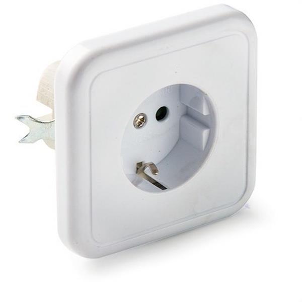 FAMATEL 2300 Base porcelana 16A-250V de color blanco con TT lateral
