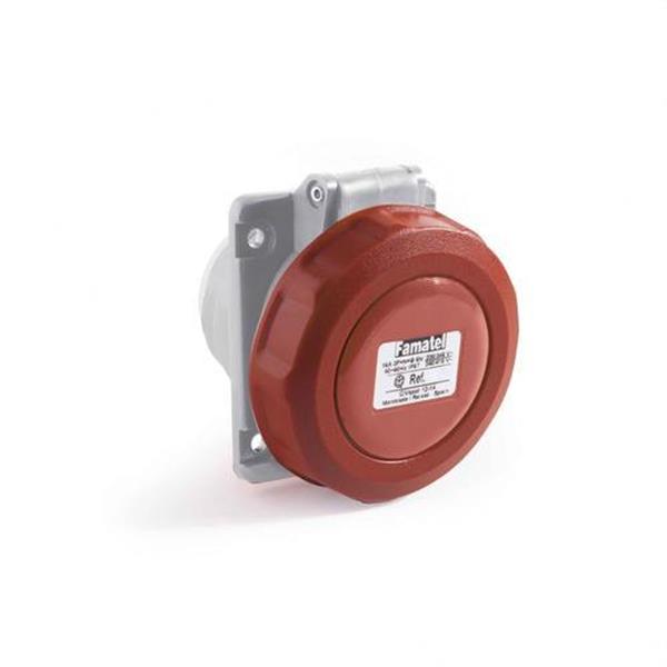 FAMATEL 24330 Base empotrar salida inclinada 10° 3P+T 16A 400V 75x85 IP66/67