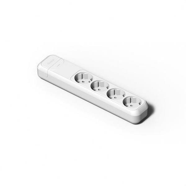 FAMATEL 2524 Base 4 tomas Schuko 10-16A-250V de color blanco