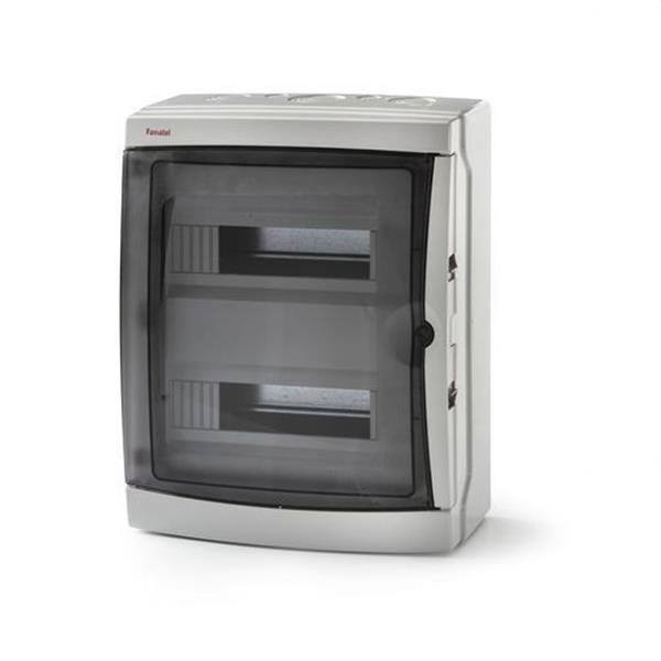 FAMATEL 3926-T Caja ICP-65 26 elementos con puerta transparente