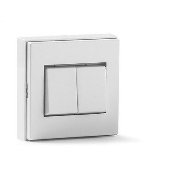 FAMATEL 5003-B Doble conmutador 10A-250V de color blanco nieve