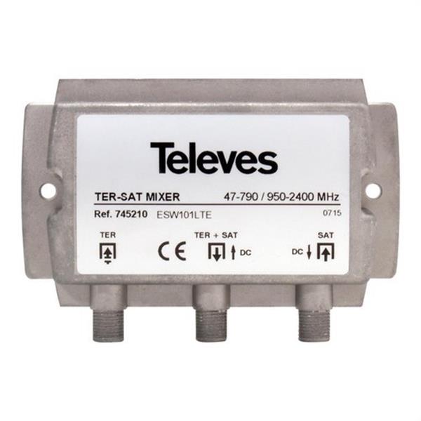 TELEVES 745210 Mezclador Matv-FI 2e/1s-F DC