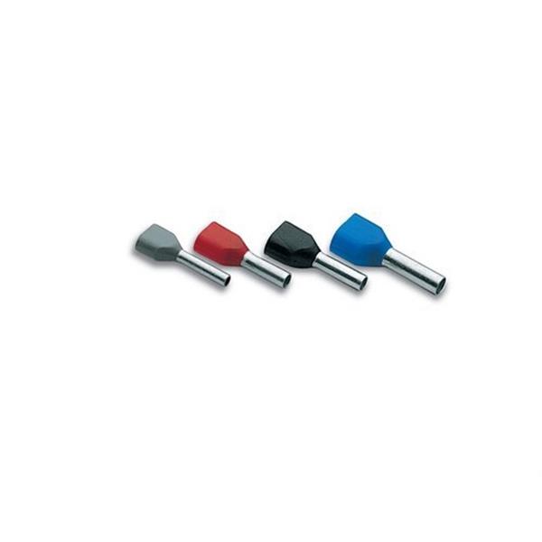 CEMBRE PKT7508 Puntera PKT TWIN 2x0,75 8mm gris