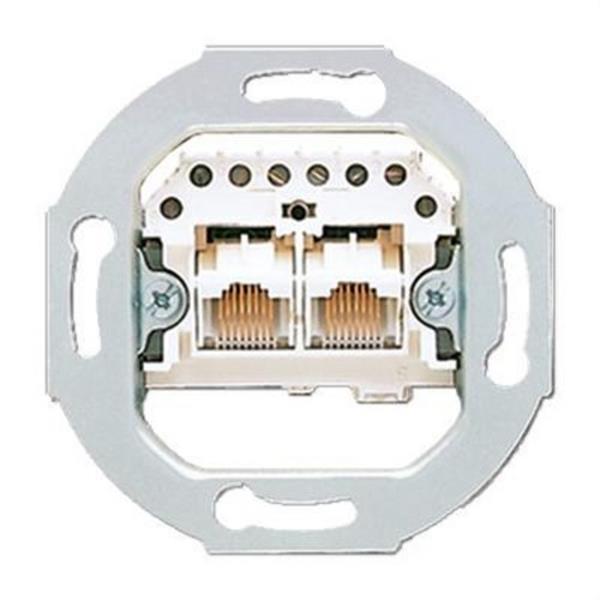 JUNG UAE2x8UPO Mecanismo toma telefónica 8P RJ45 2 tomas puente