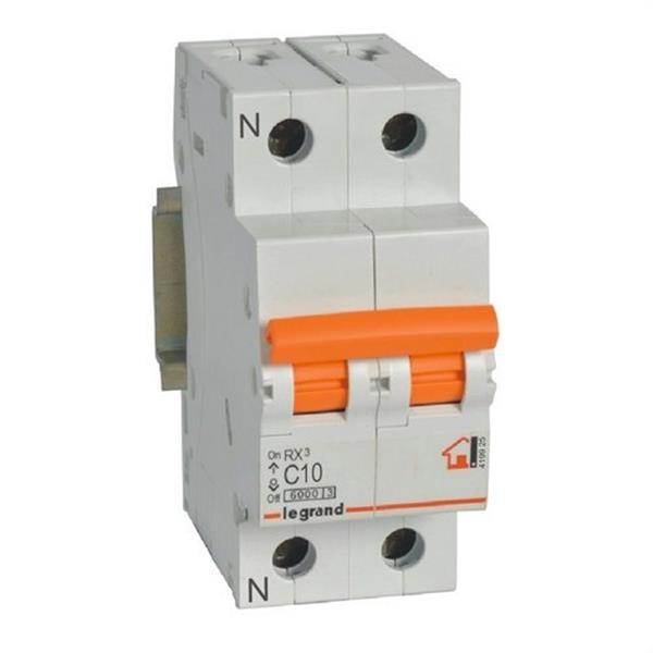 LEGRAND 419925 Magnetotérmico vivienda RX3 1P + N 6kA 10A