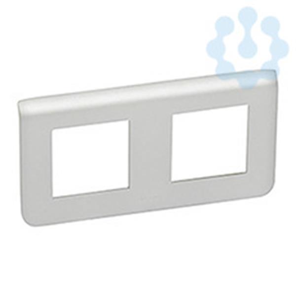 LEGRAND 079304 Placa 2x2 módulos horizontal MOSAIC2 aluminio