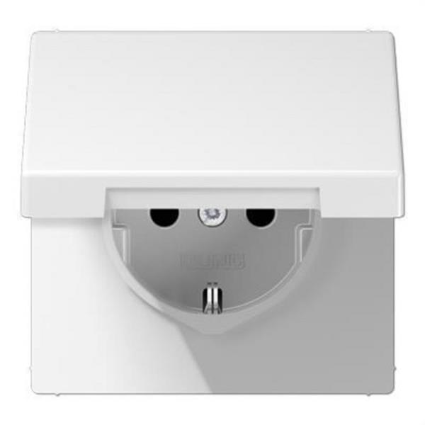 JUNG LS1520BFKIKLWW Base enchufe Schuko® tapa protección niños termoplástico blanco