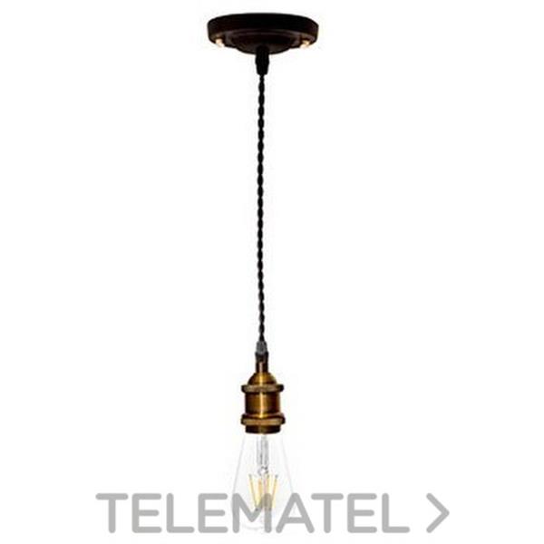 LAES 987584 Set cordón téxtil negro+bronce