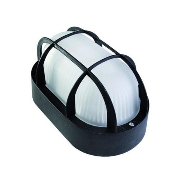 FENOPLASTICA 7440 N LED Aplique estanco oval led 6W 700lm protector termoplástico IP44 negro