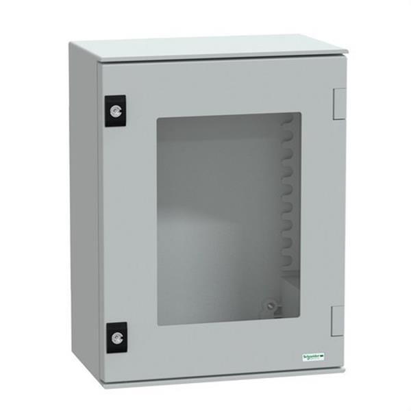 SCHNEIDER ELECTRIC NSYPLM43TG Armario poliéster PLM 430x330x200 IP66 vidrio 7035